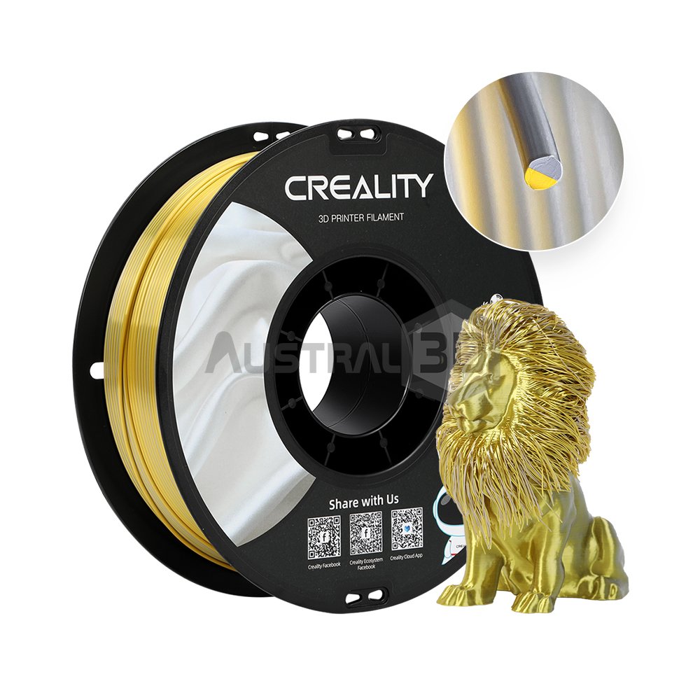 Filamento 3D CR-SILK 1.75mm Creality 1kg PLATA DORADA