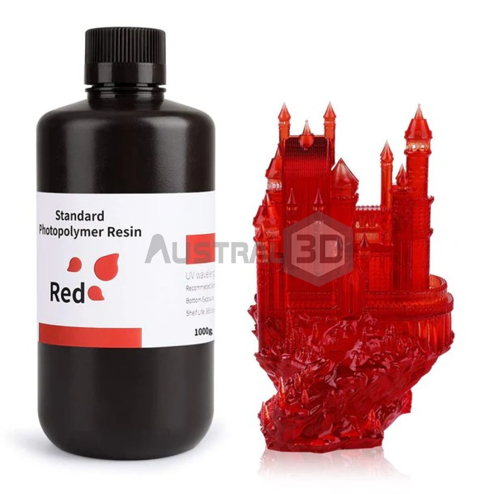 Resina Elegoo Estandar 1kg ROJO TRANSPARENTE