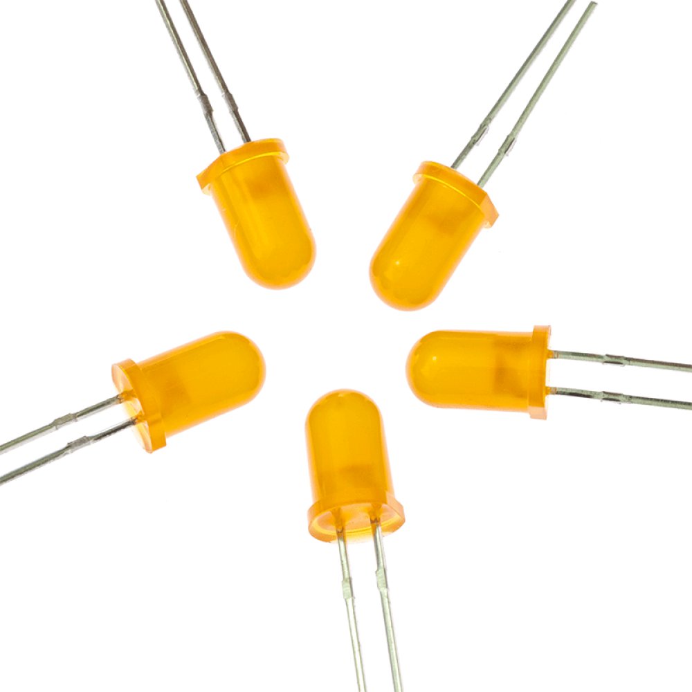 Leds 5mm Naranja Diodos Redondos LED