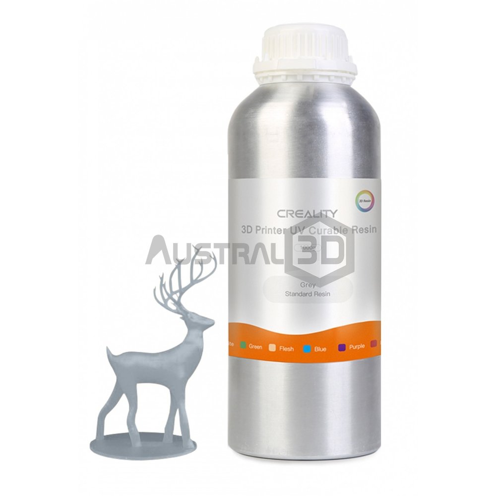 Resina Creality estandar DURA GRIS Botella Aluminio 500g