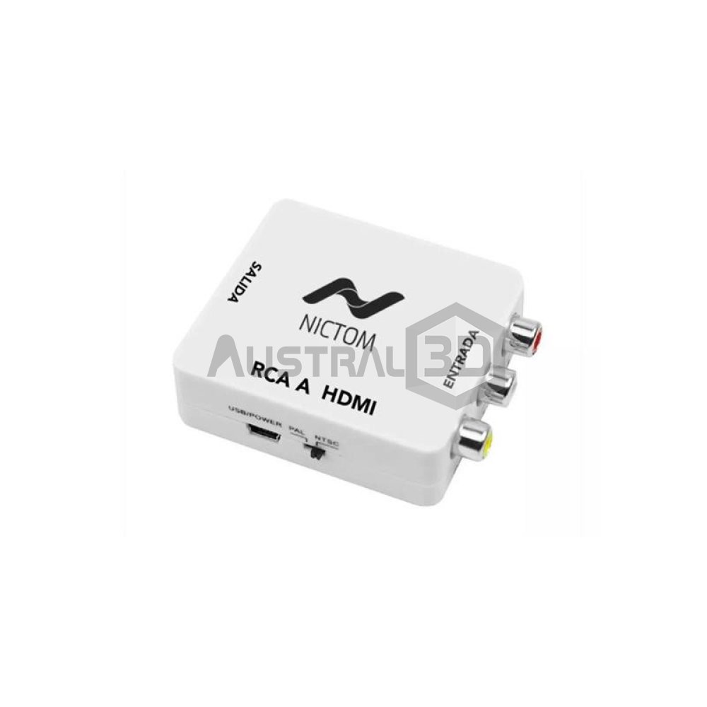 Conversor Adaptador De Video Rca Av2 A Hdmi 720p 1080p