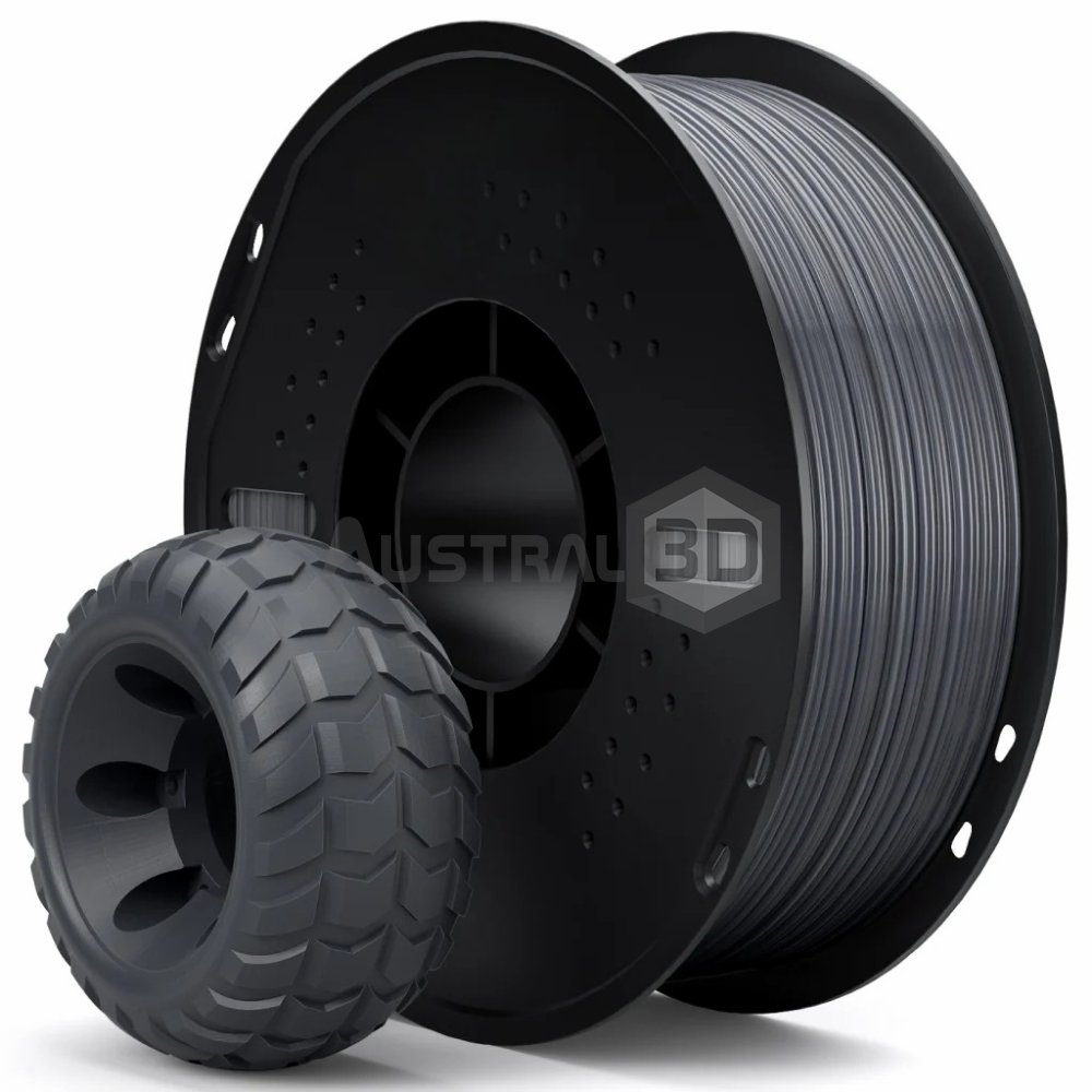 Filamento 3D ELEGOO TPU 95A 1kg 1.75mm GRIS Bobina Plástica