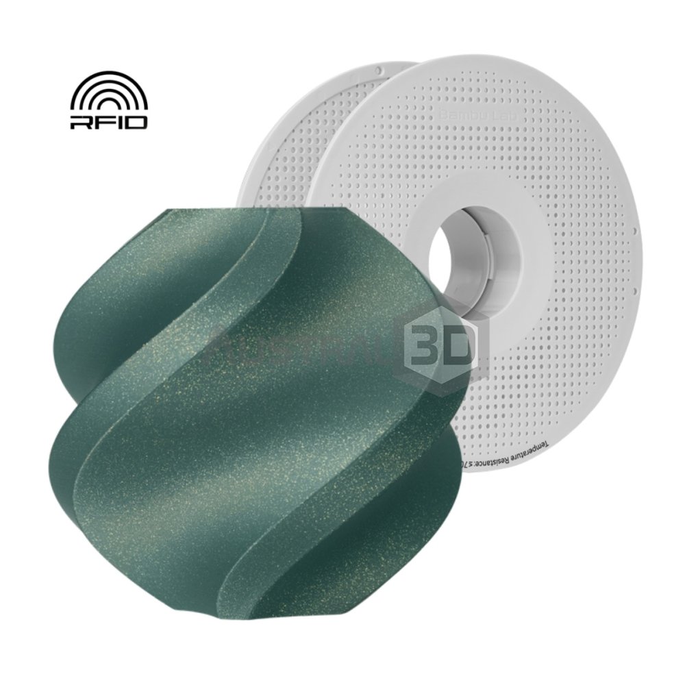 Filamento 3D Bambu Lab PLA Galaxy 1kg 1.75mm VERDE con bobina