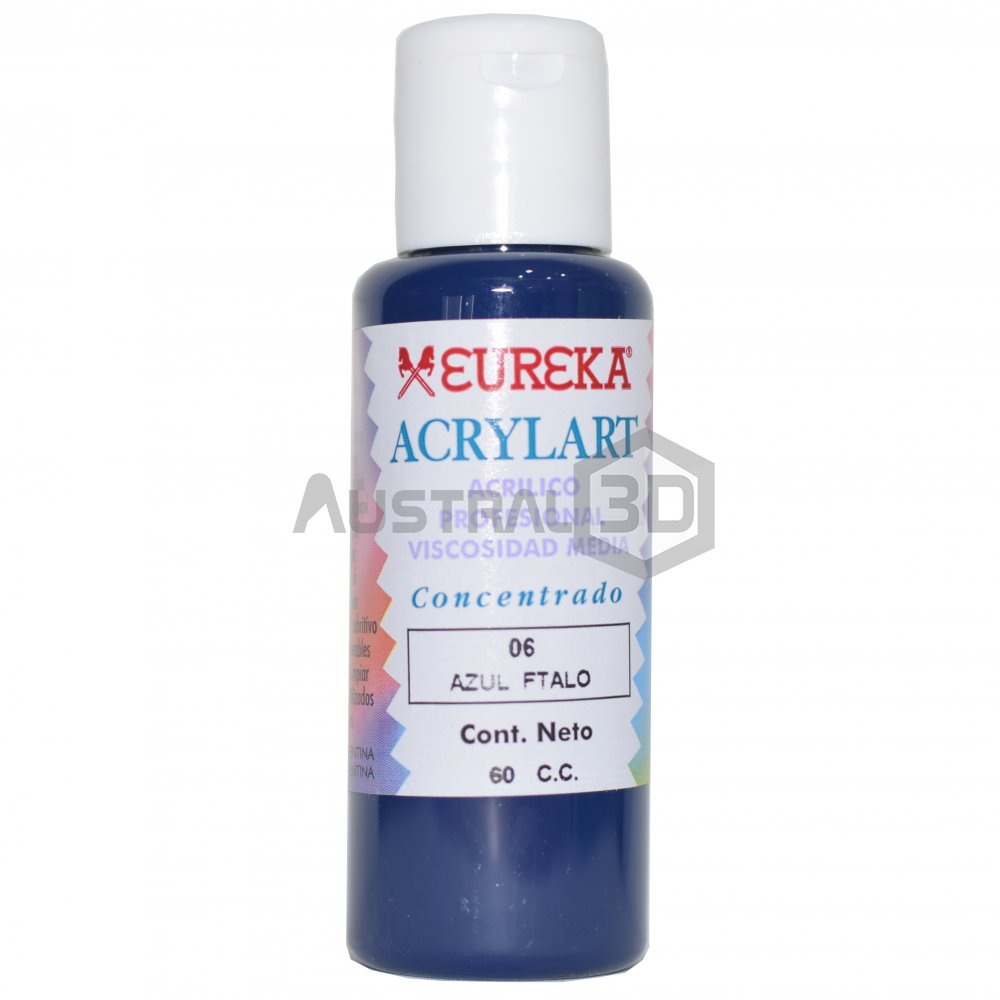 Acrílico Eureka 60cc Azul Ftalo