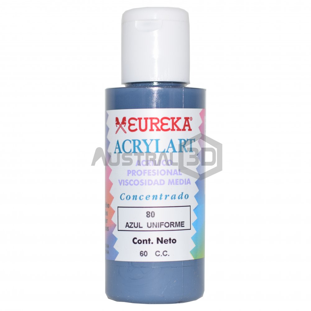 Acrílico Eureka 60cc Azul Uniforme