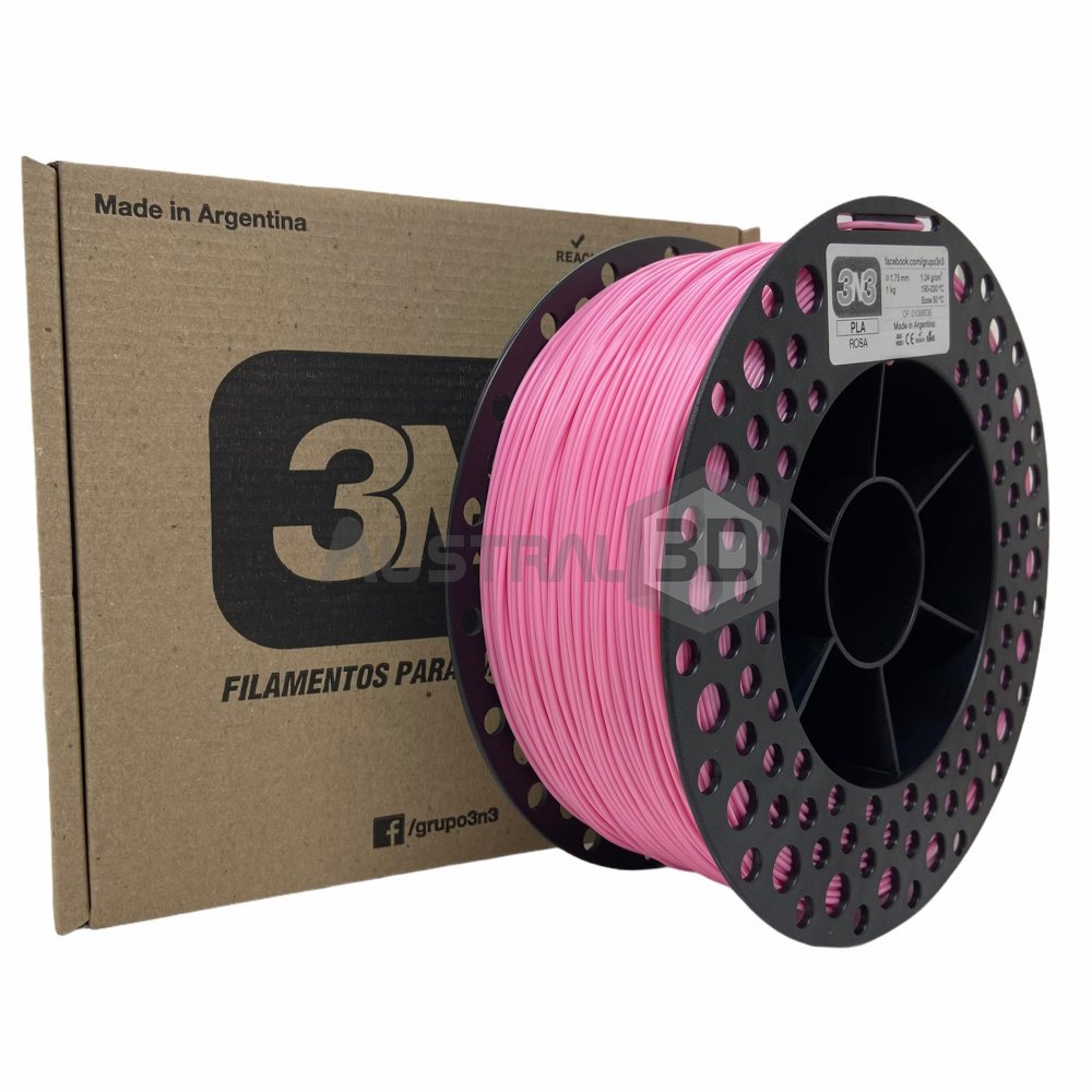 Filamento 3D 3n3 PLA ROSA 1.75mm 1KG