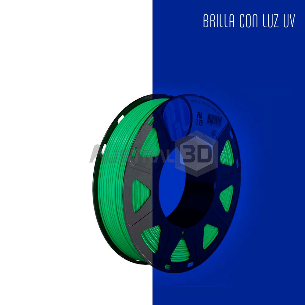 Filamento 3D Printalot 1.75mm 250g PLA VERDE Fluorescente