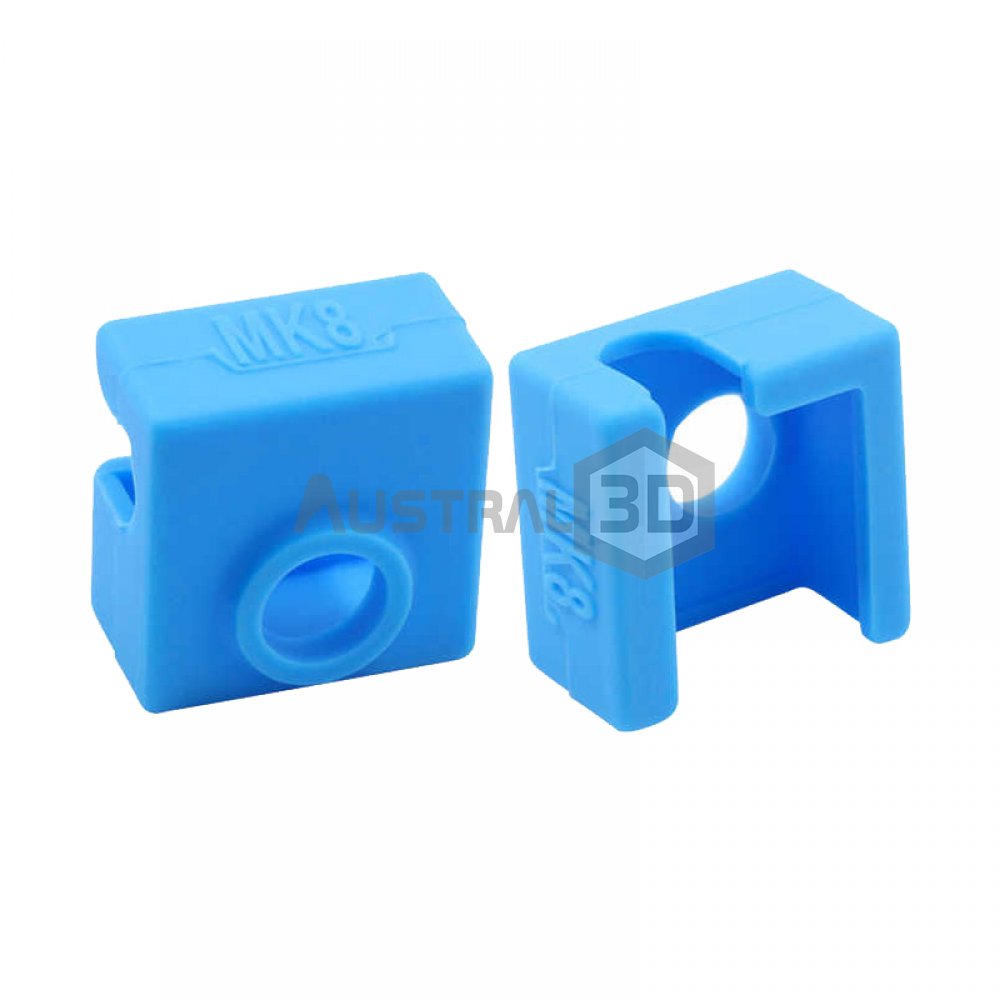 Aislante de silicona para bloque de hotend MK8 Azul