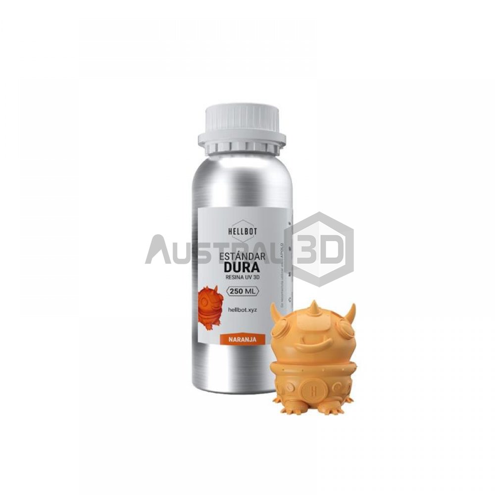 Resina Hellbot Dura Naranja 250ml