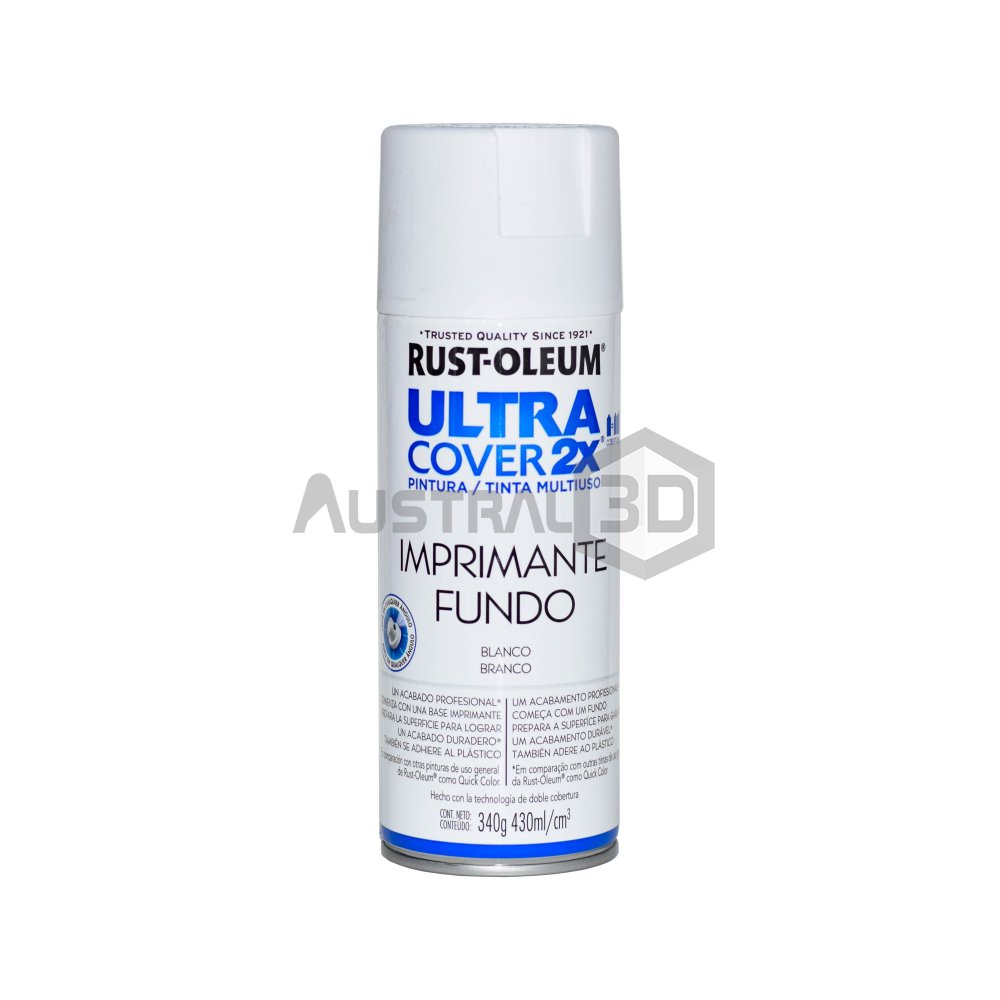 Aerosol Ultra Cover Primer Imprimante Blanco Rust Oleum 340g