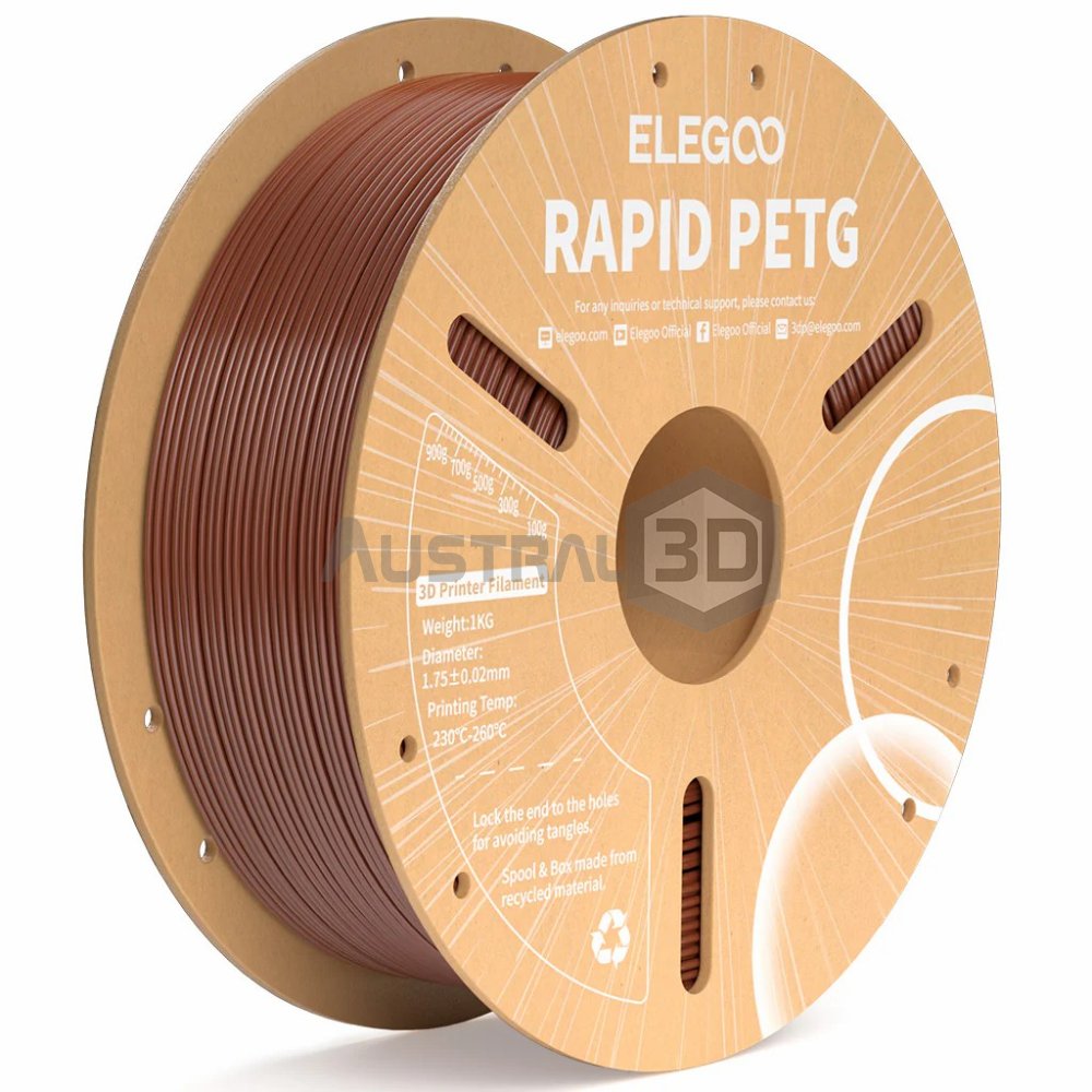 Filamento 3D ELEGOO Rápido PLA+ 1kg 1.75mm 600mm/s MARRON