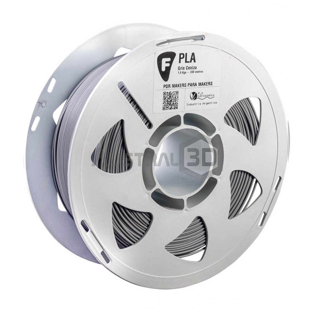 Filamento 3D PLA Filar 1.75Mm 1Kg GRIS CENIZA
